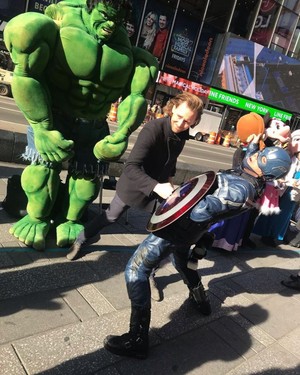 Tom Hiddleston - Times Square with the Avengers (November 23, 2019) 
