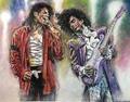 Two Music Legends - michael-jackson fan art