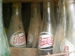 Vintage Glass Pepsi Soda Bottles
