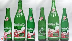 Vintage Mountain Glass Soda Bottles