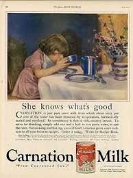 Vintage Promo Ad For Carnation Condensed Milk