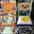 Adventure Time Painted Chair - adventure-time-with-finn-and-jake fan art
