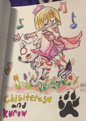  Chibiterasu and Kurow!~ 💗 🎶 🦋