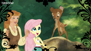  सिंडरेला & Fluttershy Meet Bambi
