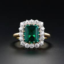 Emerald Double Halo Ring