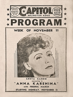  Greta Garbo Theater Program, 1935
