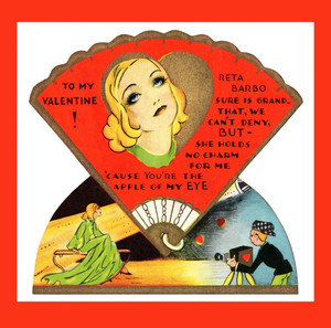 Greta Garbo Valentine Card~Vintage
