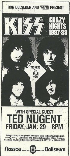  halik ~Uniondale, New York...January 30, 1988 (Crazy Nights Tour)