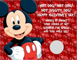 Mickey Mouse Scratch Off Valentine Card