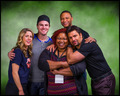 Stephen and Emily // Walker Stalker Con, March 16th, 2014. - stephen-amell-and-emily-bett-rickards photo