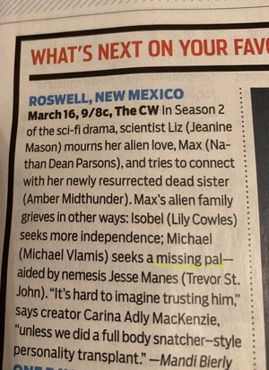  Tv article on Roswell Season 2