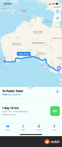  to public toilet