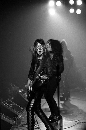  Ace and Paul ~Detroit, Michigan...April 7, 1974 (KISS Tour)