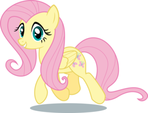  Fluttershy Trotting Staring at wewe