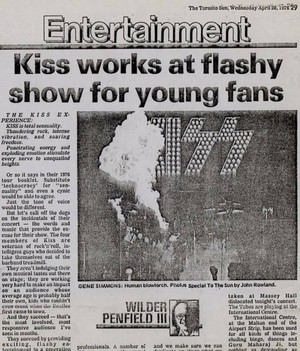  Kiss ~Toronto, Ontario, Canada...April 26, 1976 (Destroyer Tour)