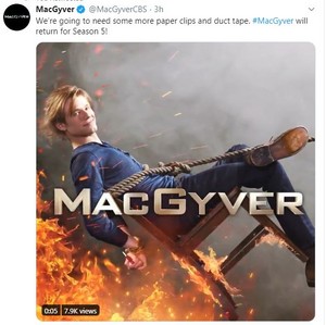 MacGyver returning for Season 5