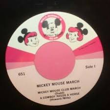  Mickey topo, mouse March On 45 RPM