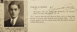 Tyrone Power 1931 yearbook