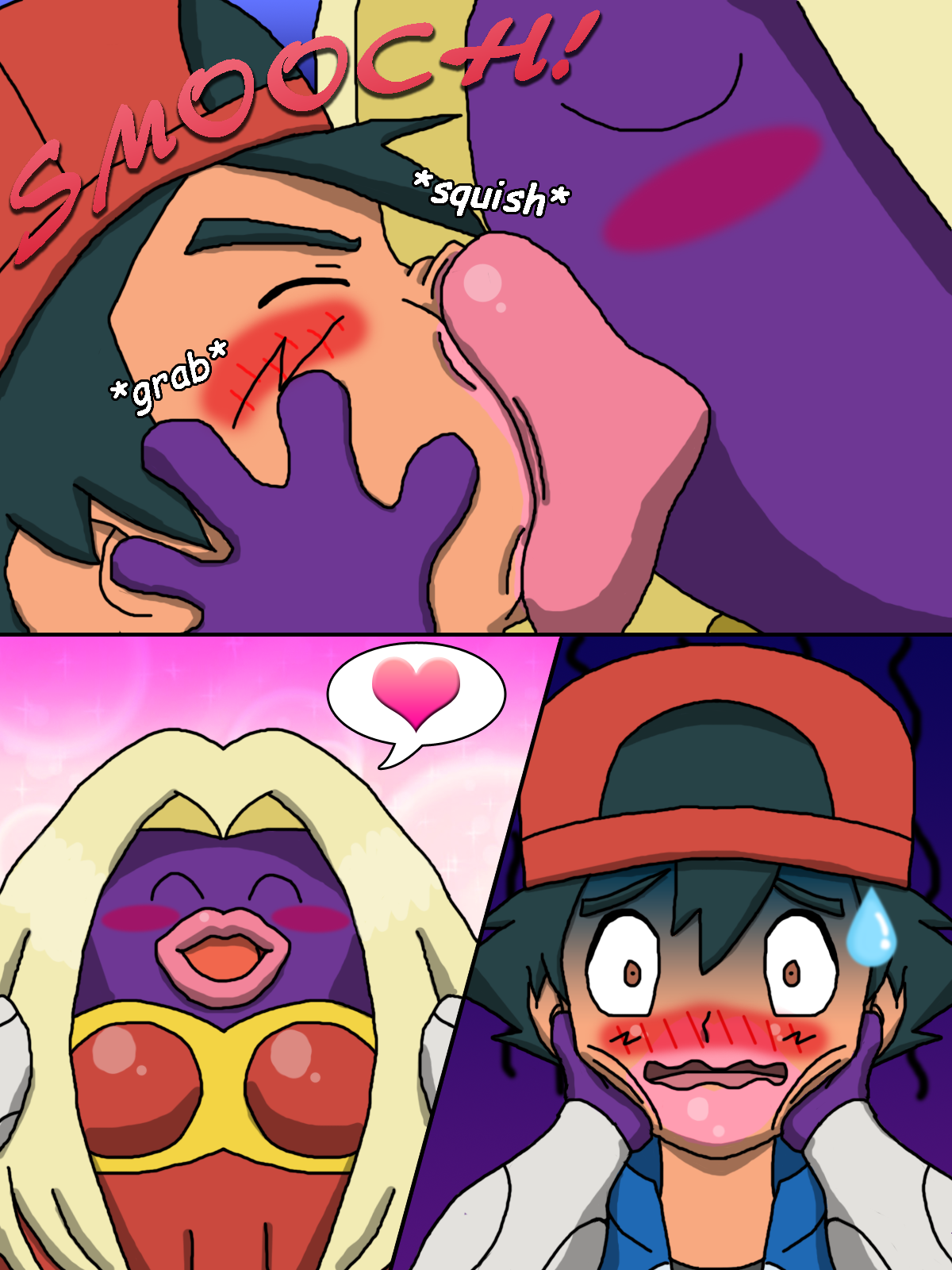 Fan Art of mini comic a very lovely kiss by thescaletrain for fans of Pokém...