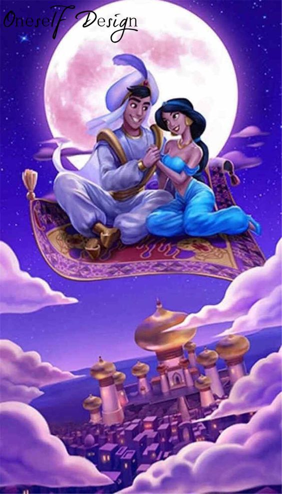 Walt Disney Fan Art - Prince Aladdin, Princess Jasmine & Carpet - Walt  Disney Characters Fan Art (43413196) - Fanpop