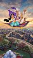 Walt Disney Fan Art - Prince Aladdin, Princess Jasmine, Carpet & Abu - walt-disney-characters fan art