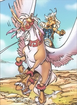  Atalante rides an Pegasus