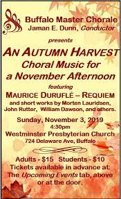 Autumn Harvest Choral Music Concert Flyer