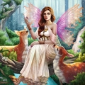Fata con cerbiatti - fairies photo