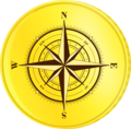 Gold Compass Travelling Coin - ever-after-high fan art