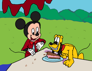  Happy Birthday Pluto door Mickey muis