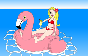 Heartfilia in her Flamingo 1