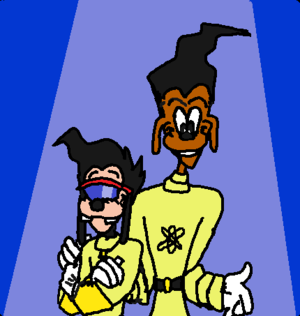 Powerline and Max Goof Stand Out and Eye to Eye....