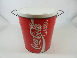Vintage Coca Cola Metal Beverage Cooler Tin