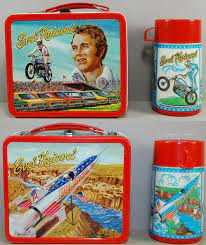  Vintage Evel Knievel Lunchbox Thermos Set
