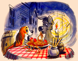  Walt 디즈니 Sketches - Lady & The Tramp
