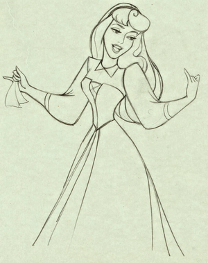  Walt 迪士尼 Sketches - Princess Aurora