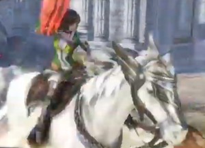  Bao Sanniang rides on an Beautiful Pegasus