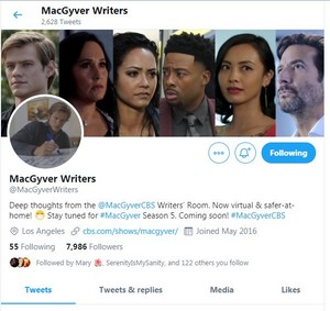 Follow MacGyver Writers on Twitter