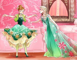  Frozen fever: Elsa and Anna