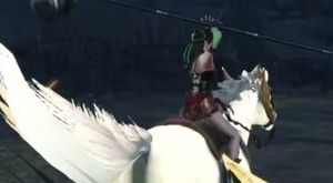  Guan Yinping riding an Beautiful White Pegasus