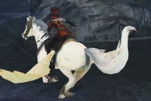Kai riding on an Pegasus