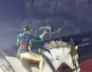  Lianshi rides on an Pegasus
