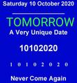 Mfs swear 10th October, 2020 is a unique day - random photo