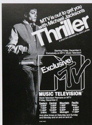  Michael Jackson MTV/Thriller ad