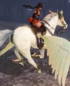  Naotora Ii rides on an Pegasus