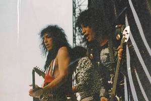 Paul and Gene ~Tilburg, Holland...September 4, 1988 (Monsters of Rock) 