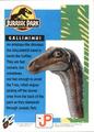 Topps Jurassic Park: Gallimimus - jurassic-park photo