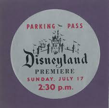  Vintage Disneyland Grand Opening Parking Pass