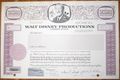 Walt Disney Certificate Of Stock - disney photo
