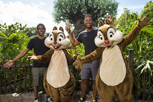  Chris Rock And Michael Strayhan Visiting Disney World Animal Kingdom